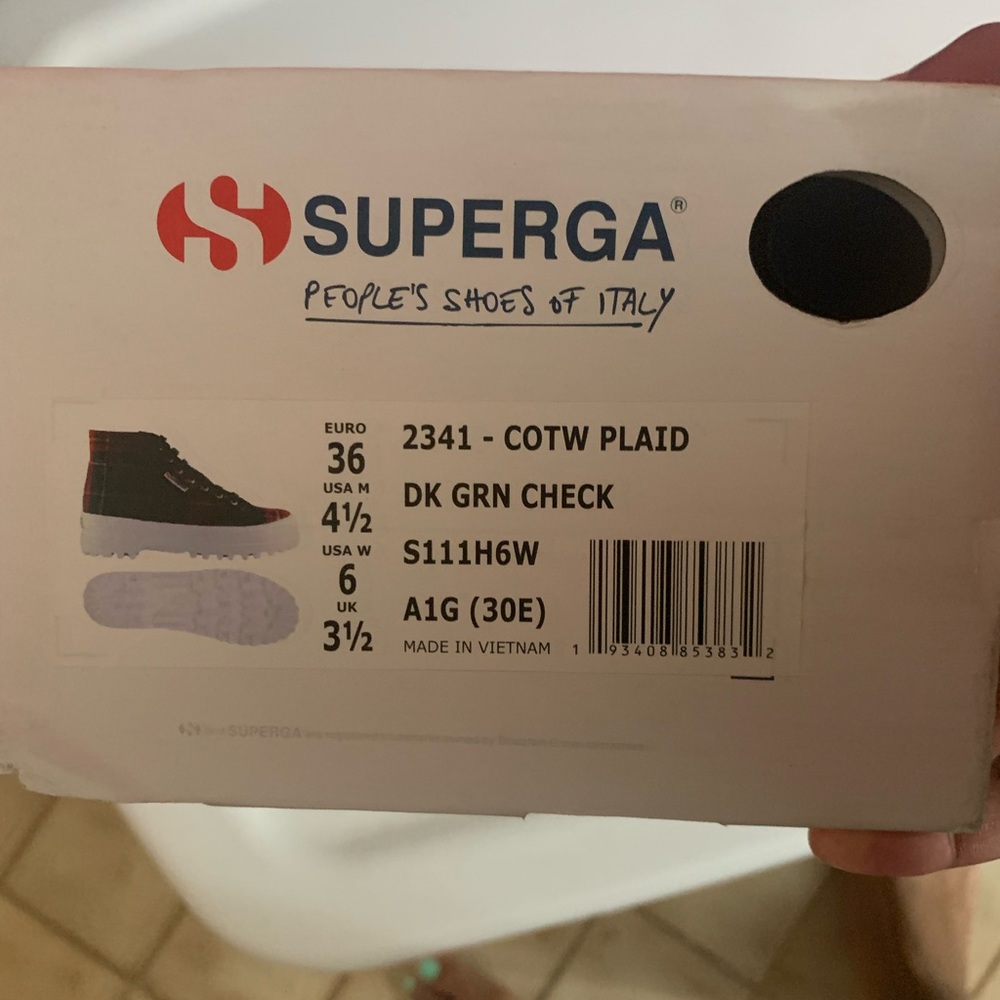 Superga plaid high top